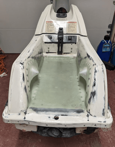 Jetski Tray Footholds Installed